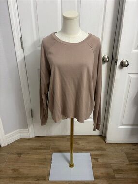 Zenana Outfitters Relaxed Crewneck Sweatshirt - Taupe